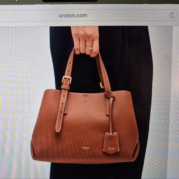 Oroton Tan Leather Tote Bag - Picture 5 of 7